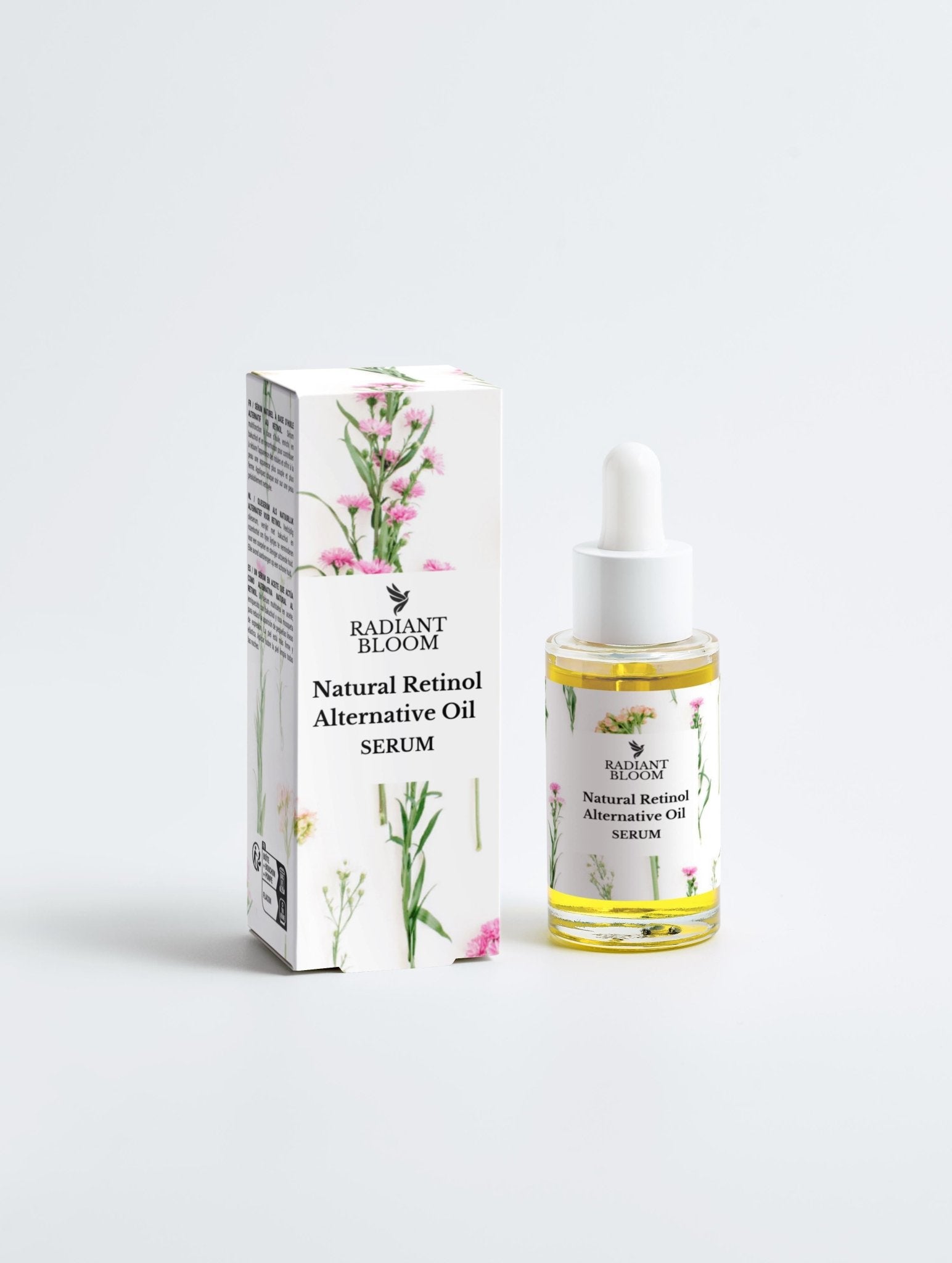 Organic Bakuchiol Serum, 30ml – Gentle, Pregnancy-Safe – Organic / 30ml , 1 ft.oz by Radiant Bloom – Natural Organic Skincare